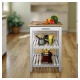 Hardwood Top Kitchen Island, 22.75"W