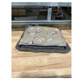 Dog Bed, Square Cushion - Cute Dog Cartoon...