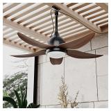 NO DOWNROD 44" Farmhouse Plug in Patio Ceiling Fan