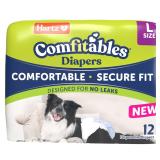 New! Hartz Comfitables Disposable Dog Diapers,...
