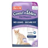 Hartz Comfitables Cat Diapers, Size L 12 Count,...