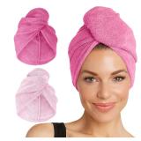 Turbie Twist 2-Pack Microfiber Hair Towel for...