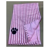 Dog Towel - Paw Print, Striped, Soft Absorbent