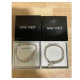 Nine West Bracelet Set - Silver Tone, Charm...