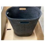 Felt Hamper Double - Gray, Handled