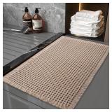 YCTMALL Waffle Bath Mat - Super Absorbent Non...