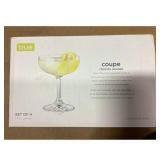 True Coupe Cocktail Glasses - Set of 4, 7 oz,...