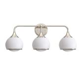27 in. Modern 3-Light Brushed Nickel Vanity...