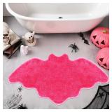 Tinideya Bat Bath Mat Pink Halloween Bathroom...