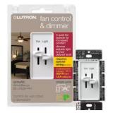 Lutron S2-LFSQH-WH Dual Slide-to-Off Fan &...