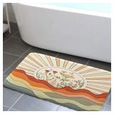 MDUKOIN Retro Boho Bath Mat,Flower and...