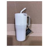 Klean Kanteen Tumbler - with Straw, Handle, White