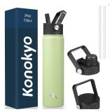 Konokyo Insulated Water Bottle 24oz Stainless...