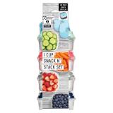 Fit & Fresh Small Plastic Containers With Lids...