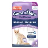 Hartz Comfitables Cat Diapers, Size L 12 Count,...