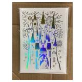 Disney Greeting Card, Holographic Castle Fireworks