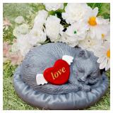 Exasinine Cat Memorial Stone - Resin Pet Statue...