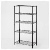 5 Tier Wire Shelving Black - Brightroomï¿½