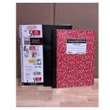 Five Star Notebook Black Red 11x8.5