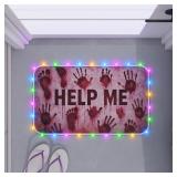 KITAIOPT Light  Red Halloween Doormat $26.41