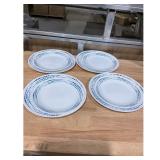 Plates - White with Blue Dot Border