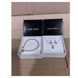 Nine West Silver  Blue Jewelry Set