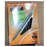 Bic Round Stic M - 36 Count, Medium Point, Black