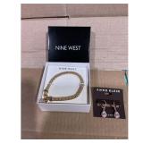 Nine West Gold Bracelet  Anne Klein Earrings Set