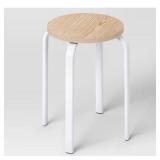 Room Essentials Stackable Accent Stool - White,...