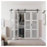 80 in. x 84 in. (Double 40 in. ) Bi-Fold 3-Lite...