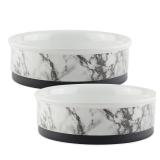 Bone Dry Pet Bowl Collection Ceramic Set,...