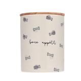 Pearhead Bone Appétit Ceramic Dog Treat Jar...