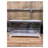 ClearWhite Plastic Rolling Storage Box