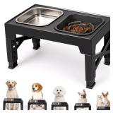 Niubya Elevated Dog Bowls, with Slow Feeder...