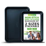 NutriChef Non-Stick Cookie Sheet Baking Pans,...