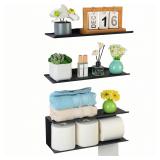 QIANYUN Black Bathroom Shelves $25.99