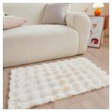 Chovy White Creamy Area Rug $15.99