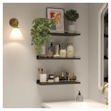 Black Floating Shelves - 15.7 x 6 - 20 lbs...
