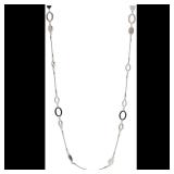 Nine West Silver Tone Long Strand Necklace, 42"
