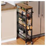 Aofure Black 4-Tier Slim Cart $26.97
