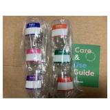 Amazon Basics, Glass Name Tag Tumblers -...