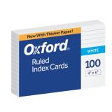 Oxford 4" x 6" Ruled White Index Cards,...