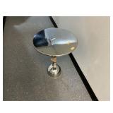 Silver Round Modern Accent Table
