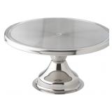 Winco Stainless Steel Round Cake Stand, 13-Inch
