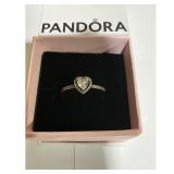 Pandora Silver Heart Ring $65.00