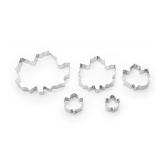 Fox Run Maple Leaf Cookie Cutters, 5 piece, Silver