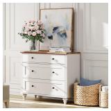 Dresser for Bedroom with 3 Drawers, White Kids...
