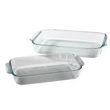 Pyrex Basics Clear Oblong Glass Baking Dishes -...
