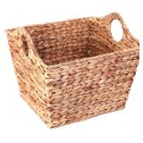 Vintiquewise Water Hyacinth Square Wicker Shelf...