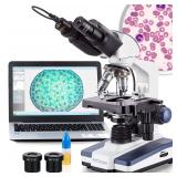 AmScope 40X-2500X Binocular Microscope 5MP